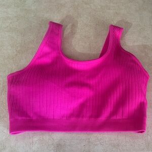 Buffbunny collection Women's Hot Pink Ribbed medium sport bra new